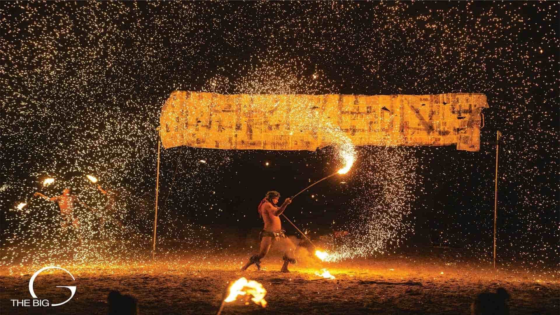 Fire performance show at The Big G managed event